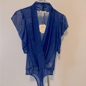 Royal Blue Transparent Top